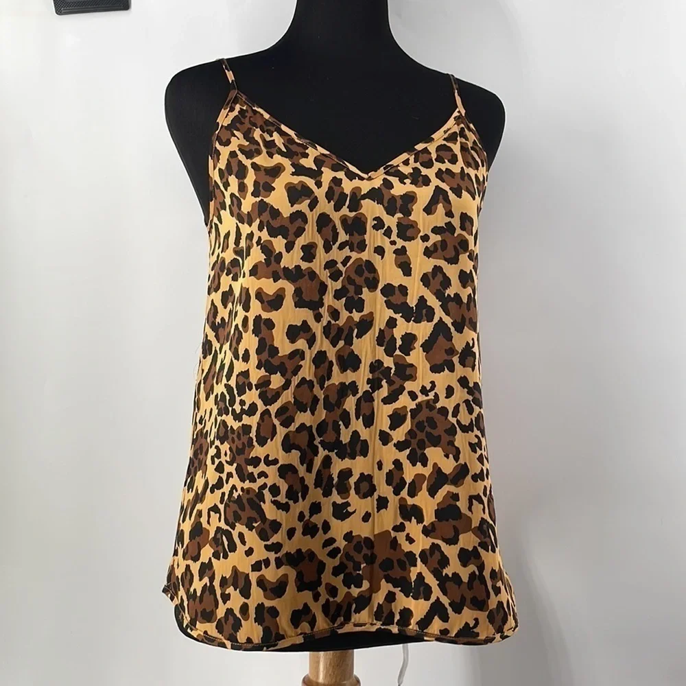 Aritzia Babaton camisole leopard print animal print cami tank top sexy sz xxs